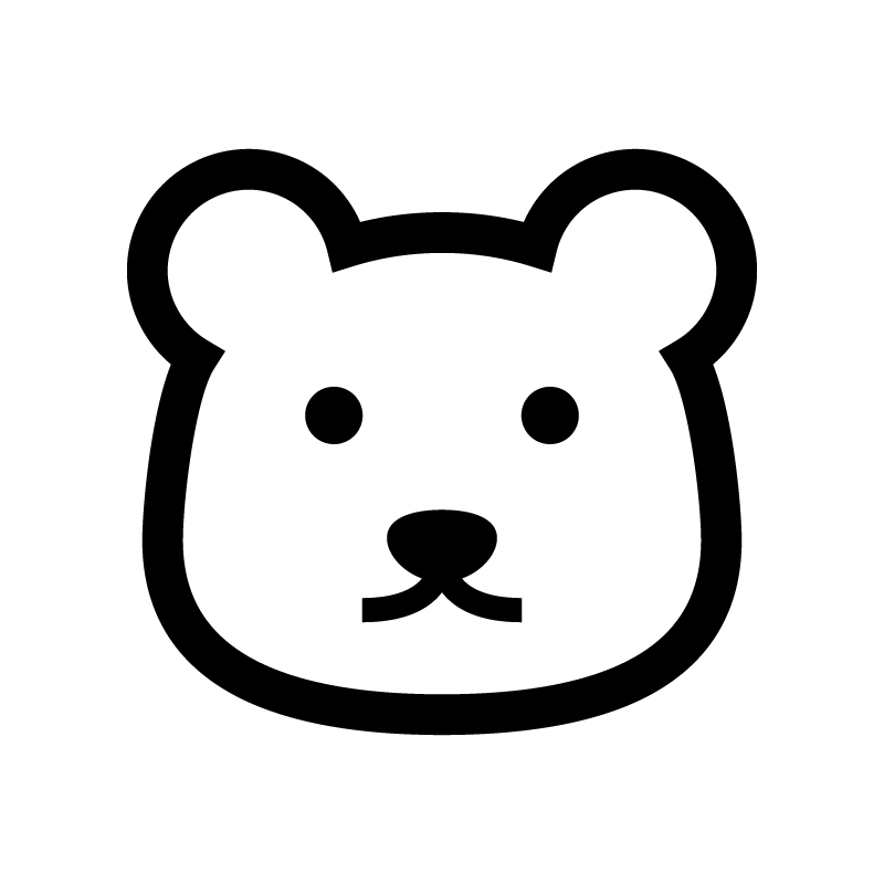 白クマのシルエット 無料のai Png白黒シルエットイラスト