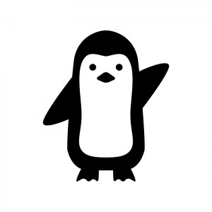 ペンギンのシルエット02 無料のai Png白黒シルエットイラスト