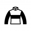 競馬の勝負服の白黒シルエットイラスト