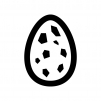 うずらの卵の白黒シルエットイラスト
