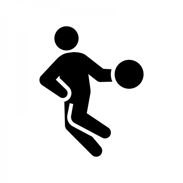 バスケットボールのシルエット03 | 無料のAi・PNG白黒シルエットイラスト 