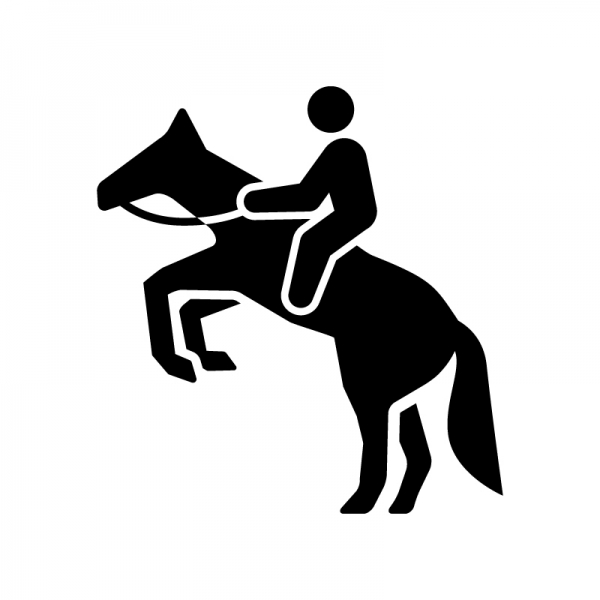 乗馬のシルエット02 | 無料のAi・PNG白黒シルエットイラスト