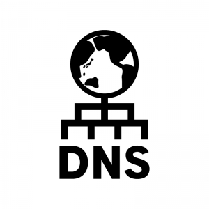 DNSの白黒シルエットイラスト04