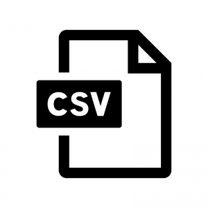 CSVファイルの白黒シルエットイラスト