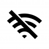 Wi-Fiのエラーの白黒シルエットイラスト