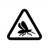 蚊に注意の白黒シルエットイラスト02