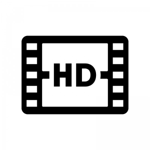 HD動画の白黒シルエットイラスト02