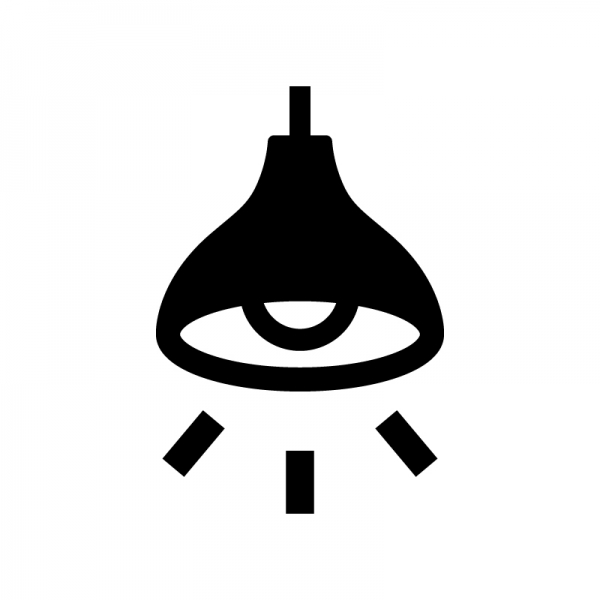 ペンダントライトのシルエット03 | 無料のAi・PNG白黒シルエットイラスト