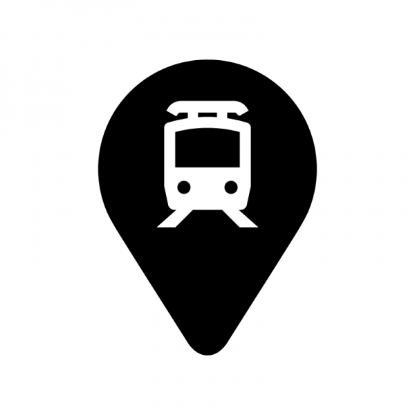 駅マーカーのシルエット | 無料のAi・PNG白黒シルエットイラスト
