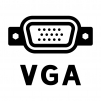 VGA端子（アナログRGB端子）のシルエットイラスト03