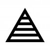 ピラミッド構造の白黒シルエットイラスト02