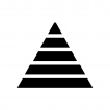 ピラミッド構造の白黒シルエットイラスト04