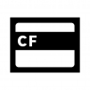 CF（コンパクトフラッシュ）カードの白黒シルエットイラスト02