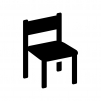 椅子の白黒シルエットイラスト