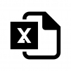 Excel（エクセル）ファイルの白黒シルエットイラスト02