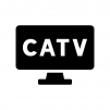 CATV（ケーブルテレビ）の白黒シルエットイラスト02
