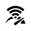 インターネット・Wi-Fiのスピード（速度）の白黒シルエットイラスト