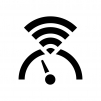 インターネット・Wi-Fiのスピード（速度）の白黒シルエットイラスト02