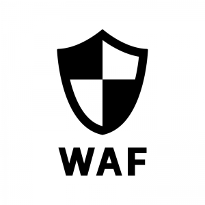 WAF（Webアプリケーションファイアウォール）の白黒シルエットイラスト02