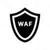 WAF（Webアプリケーションファイアウォール）の白黒シルエットイラスト04
