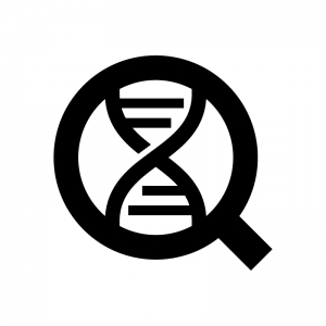 DNA鑑定の白黒シルエットイラスト02