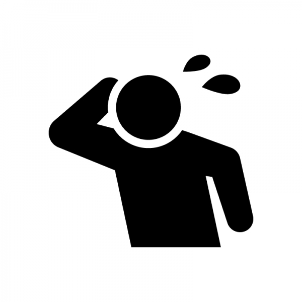 うっかりミス・謝罪のシルエット | 無料のAi・PNG白黒シルエットイラスト