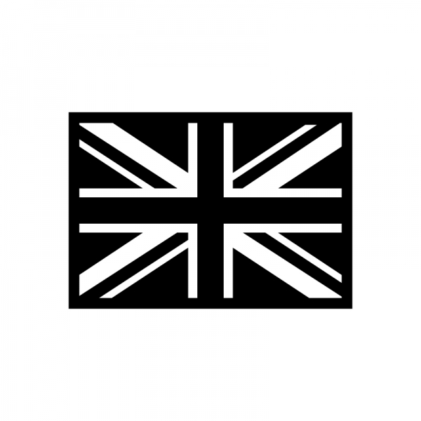 イギリス国旗・ユニオンジャックのシルエット | 無料のAi・PNG白黒