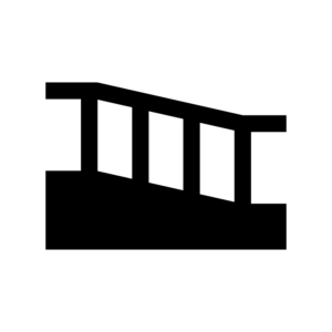 バリアフリーの白黒シルエットイラスト