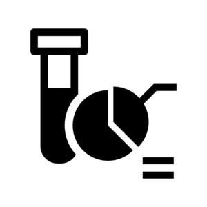 血液検査の白黒シルエットイラスト