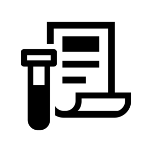 臨床検査の白黒シルエットイラスト