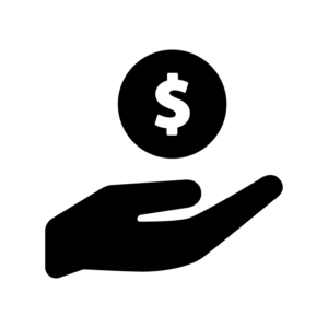 外貨建保険の白黒シルエットイラスト