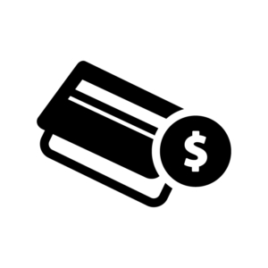 外貨預金口座の白黒シルエットイラスト