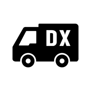 物流DXの白黒シルエットイラスト