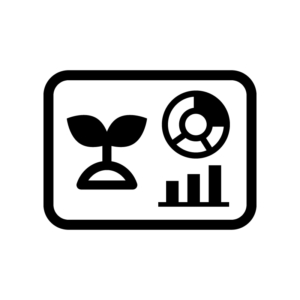 スマート農業／農業DXの白黒シルエットイラスト