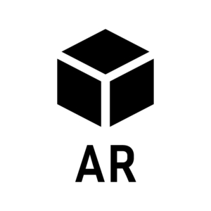 ARの白黒シルエットイラスト