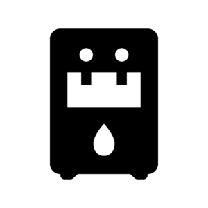 給水器／ウォーターサーバーの白黒シルエットイラスト